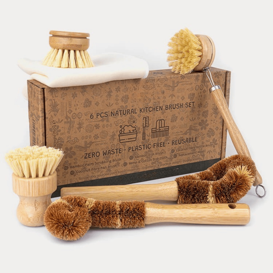 Spülbürsten-Set 6-teilig – Zero Waste & pflanzenbasiert