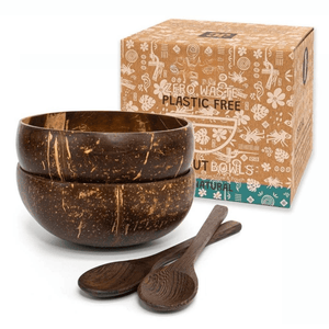 Classic Kokosschale & Löffel 2in1-Set – natürlich & handgefertigt